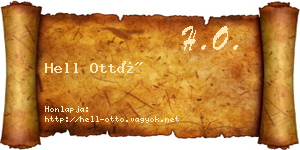 Hell Ottó névjegykártya